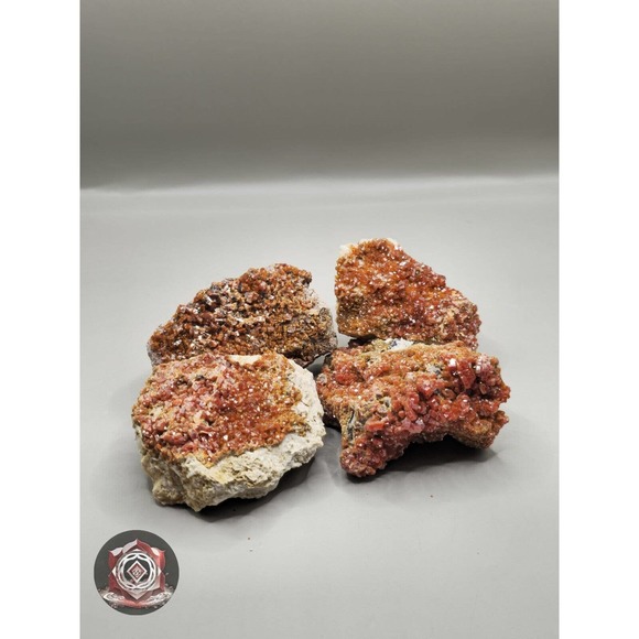 Natural Vanadinite Druzy Cluster With Barite Grade AAA Moroccan Mystery Crystal. - Picture 7 of 12